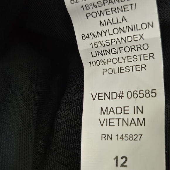 Longitude Black Floral One Piece Swimsuit, SIZE 12 - Picture 4 of 6